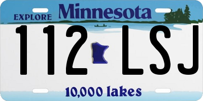 MN license plate 112LSJ