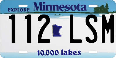 MN license plate 112LSM