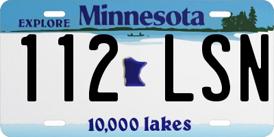 MN license plate 112LSN