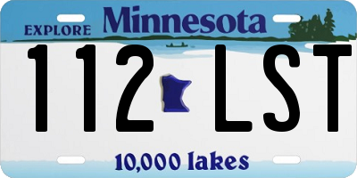 MN license plate 112LST