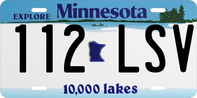 MN license plate 112LSV