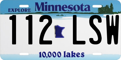 MN license plate 112LSW