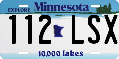 MN license plate 112LSX