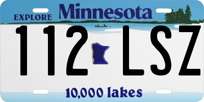 MN license plate 112LSZ