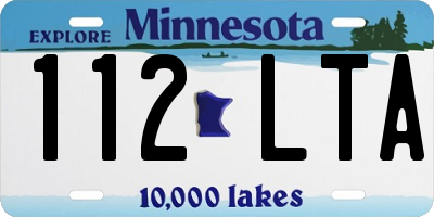 MN license plate 112LTA