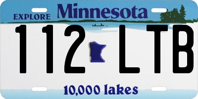 MN license plate 112LTB