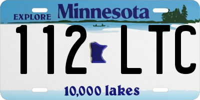 MN license plate 112LTC