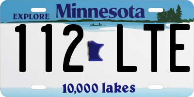 MN license plate 112LTE