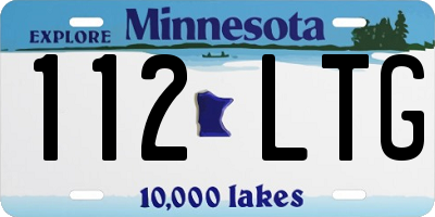 MN license plate 112LTG