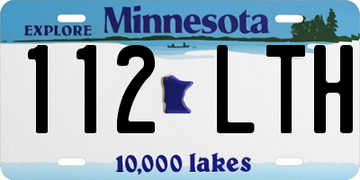 MN license plate 112LTH