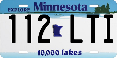 MN license plate 112LTI