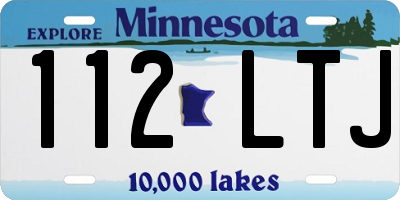 MN license plate 112LTJ