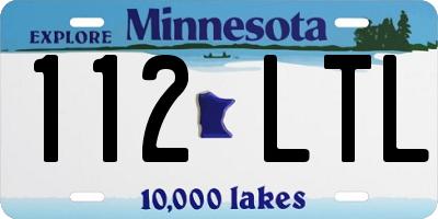 MN license plate 112LTL