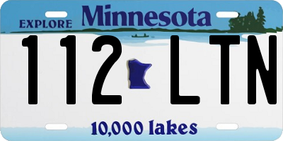 MN license plate 112LTN