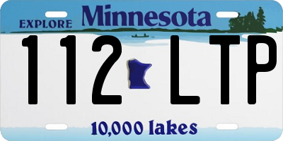 MN license plate 112LTP