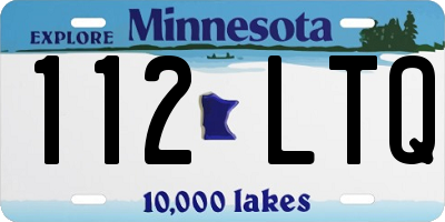 MN license plate 112LTQ
