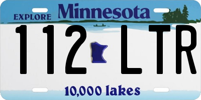 MN license plate 112LTR