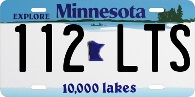 MN license plate 112LTS