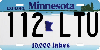 MN license plate 112LTU
