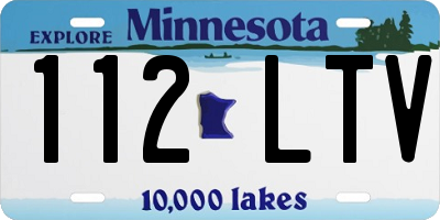 MN license plate 112LTV