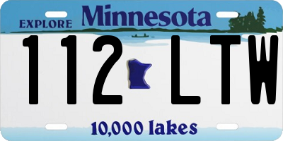 MN license plate 112LTW