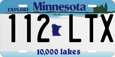 MN license plate 112LTX