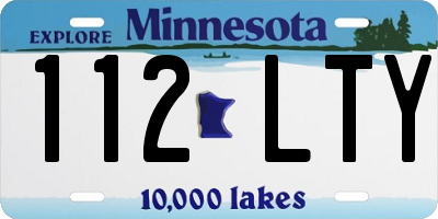 MN license plate 112LTY