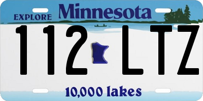 MN license plate 112LTZ