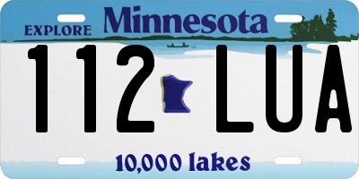 MN license plate 112LUA