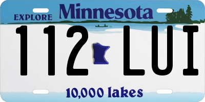 MN license plate 112LUI