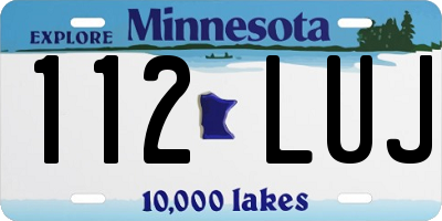 MN license plate 112LUJ