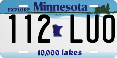 MN license plate 112LUO
