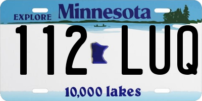 MN license plate 112LUQ