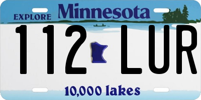 MN license plate 112LUR