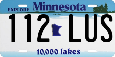 MN license plate 112LUS
