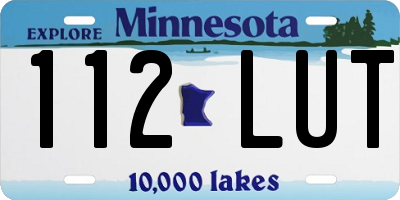 MN license plate 112LUT