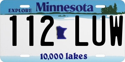 MN license plate 112LUW
