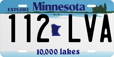 MN license plate 112LVA