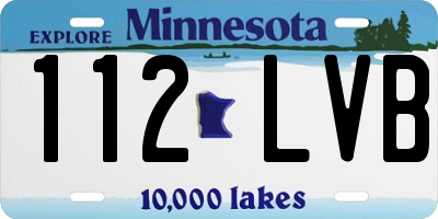 MN license plate 112LVB