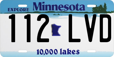 MN license plate 112LVD