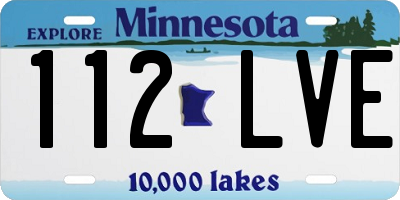MN license plate 112LVE