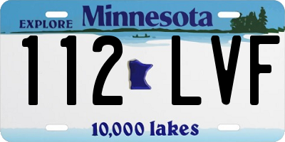 MN license plate 112LVF