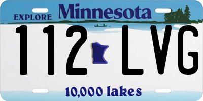 MN license plate 112LVG