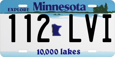 MN license plate 112LVI