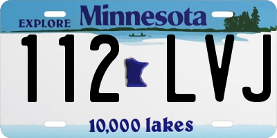 MN license plate 112LVJ