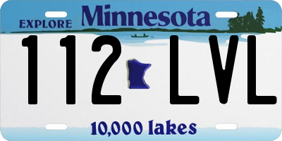 MN license plate 112LVL