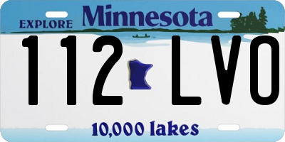 MN license plate 112LVO