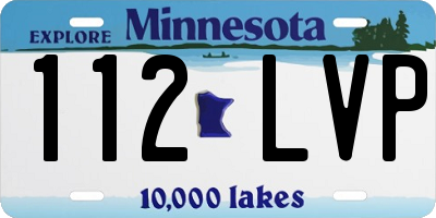MN license plate 112LVP