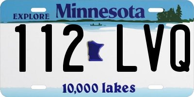 MN license plate 112LVQ
