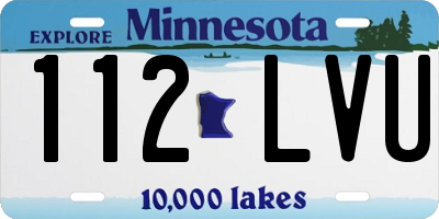 MN license plate 112LVU
